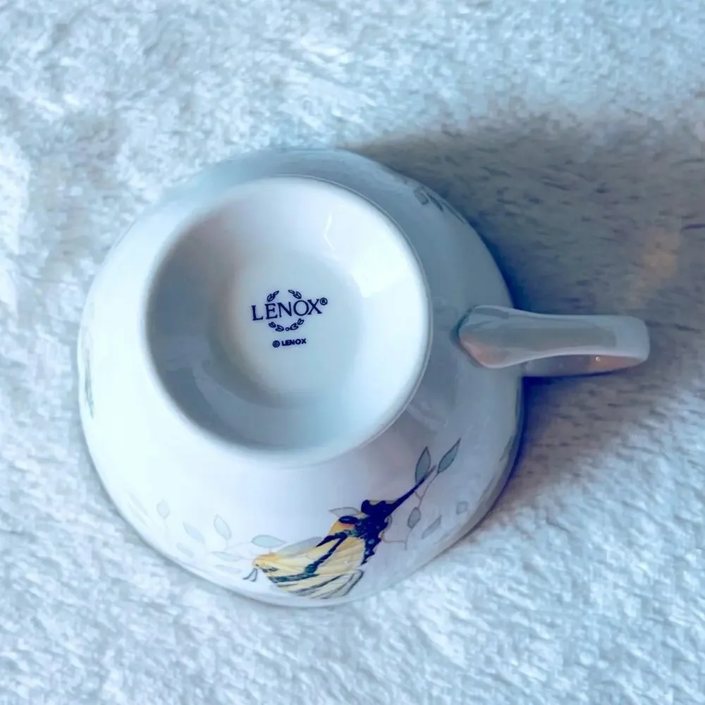Lenox Butterfly Meadow Footed Tea Cup Saucer Coffee Cup Mug
